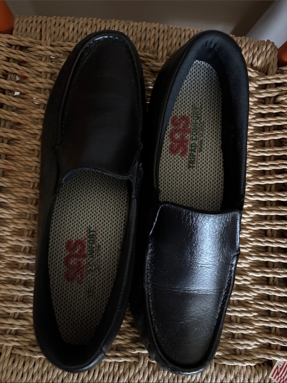 SAS Tripad Comfort Women’s Black Leather Slip-On Loafers